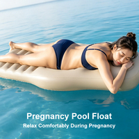 Matelas gonflable de grossesse avec découpe pour le ventre, flotteur de piscine portable pour la maternité, idéal pour dormir sur le ventre