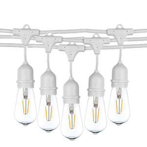 Ngoài trời không thấm nước IP65 S14 A60 15m 15 đèn trắng chuỗi đèn sân thượng giáng sinh chiếu sáng Pin cáp trang trí nội thất Đèn sân vườn - Product Image 5