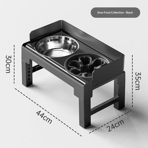 Mangkuk Makan Hewan Peliharaan dengan Ketinggian dan Sudut yang Dapat Disesuaikan, Pelindung Leher Anjing, Anti Terguling, Mangkuk Terangkat dari Baja Tahan Karat dan ABS - Product Image 6