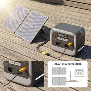 700W Portable Power Station C700 <b>Solar</b> <b>Generator</b> 600Wh with UPS Function and LCD Display for Outdoor Adventure - Product Image 4