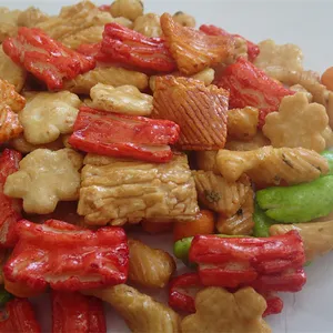 Heet Verkoop Gezonde Chinese Snacks Lage Vet Verschillende Type Graan Snack Voedsel Rijst Crackers