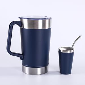Offre Spéciale Ensemble de tasses minimalistes en acier inoxydable avec isolation de 6 à 12 heures avec poignée - Product Image 3