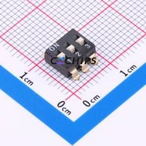 BX-DS2.54-3PTP DIP Switch SMD,P=2.54mm Switch Flat Toggle, Groove Type Single Pole Single Throw 3 2.54mm - Product Image 1