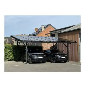 Hot New Black Aluminum Solar Carport With Mounting System For Roof And Ground Installation Solar Brackets For Carport