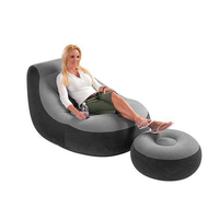 Canapé gonflable de camping avec repose-pieds |   Chaise de loisirs portable pour l'extérieur, pour la maison et les voyages |   Gonflage rapide, gain de place