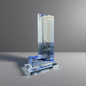 Mô hình tòa nhà pha lê lục giác sang trọng tùy chỉnh, tự làm thủ công, quà tặng doanh nghiệp, quà lưu niệm, nhà máy trực tiếp - Product Image 3