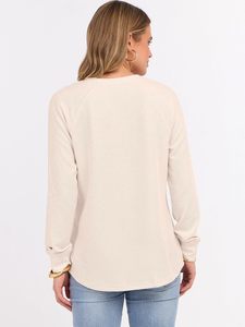 <strong>Women's</strong> 2025 Fall Simple Waffle Knit Blouse Long Sleeve V Neck <strong>Henley</strong> <strong>Tops</strong> Loose Button Dressy Casual Breathable Style Solid - Product Image 5