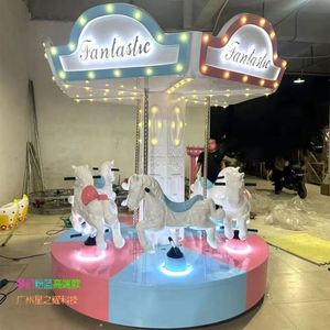 Cheval de carrousel de haute qualité grand format à vendre, modèle Santa Deluxe Games, carrousel commercial à monnayeur pour enfants - Product Image 3