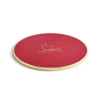 Miroir de poche compact personnalisé de luxe en métal avec logo estampé or, cadeau promotionnel de mode