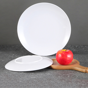 Usine en gros 9 "vaisselle <span class=keywords><strong>blanche</strong></span> incassable plats et <span class=keywords><strong>assiette</strong></span> de restaurant gastronomique pour restaurant - Product Image 3
