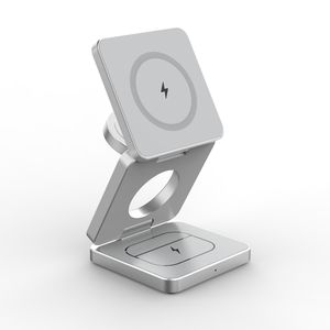 Llegadas Estación de viaje 2024 Nuevo cargador inalámbrico plegable 3 en 1 Soporte Banco de energía Teléfono <span class=keywords><strong>celular</strong></span> Tendencia 3 en 1 cargador magnético - Product Image 2