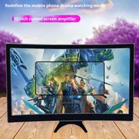Cross-border 12-inch Mobile Phone Screen Amplifier 14-inch HD Curved Screen Plastic Universal Suction Cup Bracket Model T6