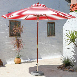 MORE DESIGN Cheap Customize logo Canvas Waterproof Swimming <b>Pool</b> <b>Garden</b> Outdoor Beach Umbrella With Tassels - Product Image 4