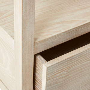 Table de chevet en bois de frêne massif de Style nordique table de <span class=keywords><strong>nuit</strong></span> rustique naturelle de haute qualité meubles de chambre à coucher de forme carrée Durable - Product Image 4