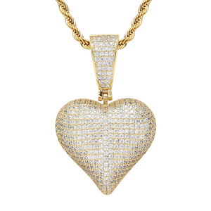 <span class=keywords><strong>Regalo</strong></span> de San Valentín, 3 Colores Disponibles, Colgante en Forma de Corazón con Incrustaciones de Circonitas, Micro Pavé, Brillante, Collar con Colgante de Corazón para Parejas, para Mujer - Product Image 2