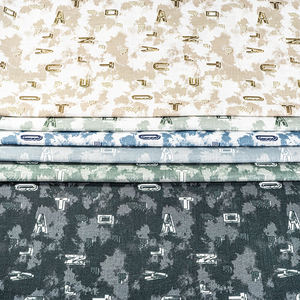 Tissus pour vêtements en gros : Chemises à imprimé abstrait léger, Popeline, Sergé, Satin tissé, Polyester peigné écologique, Impression numérique - Product Image 4