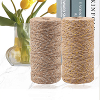 100 m/rouleau rétro naturel chanvre corde Jute ficelle toile de jute chaîne emballage cordons fil bricolage à la main fil à attacher macramé cordon corde