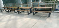 Vente Directe Usine Moderne Table de Pique-Nique Extérieure avec Banc en Bois de Camphre, Table-Banc de Pique-Nique Commerciale pour Patio et Jardin