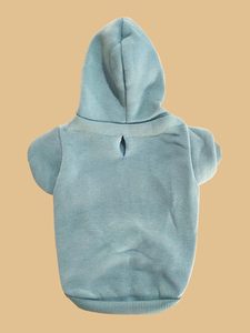 Sweat-shirt à <span class=keywords><strong>capuche</strong></span> pour chien QWINEE, <span class=keywords><strong>pull</strong></span> pour chat, design moderne, chaud, extensible, pour animaux de compagnie de petite/moyenne taille, toutes saisons, bleu cadet - Product Image 4