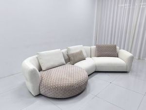 Sofá esquinero modular Cloud Ear, estilo crema blanco, nuevo diseño para sala de estar, gran configuración, estilo francés Guifei. - Product Image 5