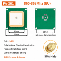 Antena RFID de Cerámica UHF de Polarización Circular US/EU 1/3/4/5/5.5 DBi para Módulo Lector RFID