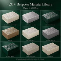 Boîte magnétique de luxe personnalisée pour bijoux en jade, vert forêt, argentée, motif floral en relief, pour pendentif, nouveau design pour le marché américain