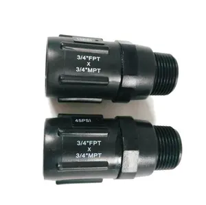 3/4 "regolatore di pressione a bassa portata Bsp/tubo di irrigazione a goccia 3/4" FHT x 3/4 "MHT 10-45 PSI regolatore di pressione