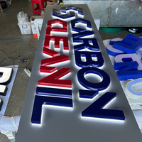 Lettres en acier inoxydable personnalisées avec éclairage LED, signalétique LED étanche, lettres 3D rétroéclairées pour devanture de magasin