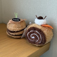 Petit pendentif porte-clés peluche thème alimentaire jouet Dessert coeur gâteau Sandwich fromage chignon porte-clés poupée