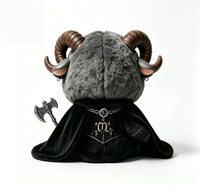 Figurine OEM personnalisée Capricorne style sombre en PVC et ABS avec peluche douce et moelleuse, jouet d'art de collection en boîte mystère sur le thème des constellations
