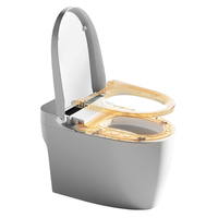 8824S Dayao WC monobloc intelligent à affichage LED, à poser au sol, allongé, avec siphon S-trap, éclairage nocturne, couvercle chauffant et télécommande