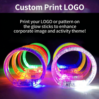 Bracelet lumineux LED fluorescent personnalisé qui brille dans le noir, accessoires de fête néon, accessoires d'ambiance pour concerts, accessoires de soutien lumineux