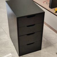 Commode simple en bois massif sous le bureau, armoire à tiroirs, armoire de rangement