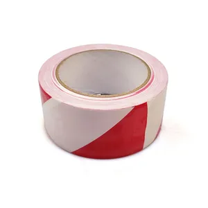 Manufacturer Durable High Visibility Double Colors Safety PVC Hazard Warning Tape For Floor Marking Facility Warning