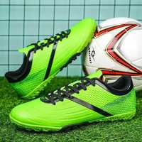 Chaussures de football à crampons pour terrain ferme pour hommes et jeunes, en maille souple, à crampons courts et longs, vente en gros en petites quantités, expédition immédiate