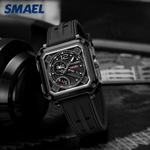 Reloj Digital Deportivo Cuadrado de Plástico SMAEL 8121 Personalizado OEM para Hombre con Fase Lunar, Cronógrafo, Alarma y Fecha Automática - Product Image 3