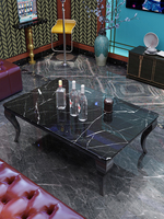 Ensemble de mobilier de table pour boîte de nuit KTV de luxe, banquette Chesterfield bordeaux capitonnée à boutons profonds, sièges VIP avec canapé