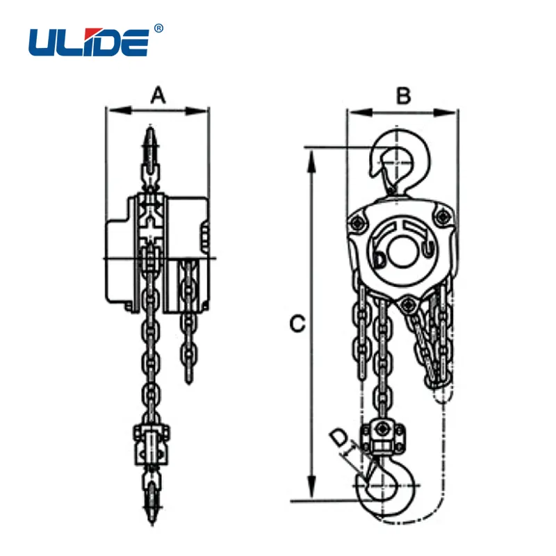 Ulide HSZ-A1 250kg 500kg 1000kg 1500KG 2000kg 3ตัน7.5ตัน10ตัน15ตัน20ตันรอกโซ่มือเครนมือบล็อกโซ่