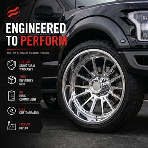 Rueda Forjada 6061-T6 <span class=keywords><strong>22x10</strong></span> 22x12 24x14 24X16 26x16 28x16 30x16 8X170 6X139.7 Personalización en Negro y Pulido para Camiones y Camionetas - Product Image 1