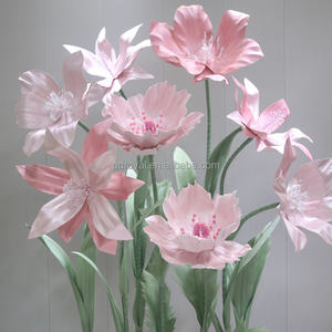 Hecho a mano gigante espuma artificial Margarita amapola <span class=keywords><strong>Iris</strong></span> <span class=keywords><strong>lirio</strong></span> Rosa peonía flores boda flor con soporte escaparate - Product Image 2