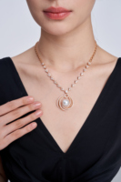 Collier pendentif en or massif 18 carats UM Jewelry, perle d'eau de mer naturelle certifiée NGTC de 13 mm, diamant, fiançailles, mariage, anniversaire