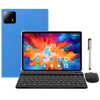 Tablette PC Gisentec 10,1 Pouces avec Clavier, Étui, Stylet, Souris, Android 13.0, 12 Go+512 Go, WiFi, Écran Tactile pour Étudiant