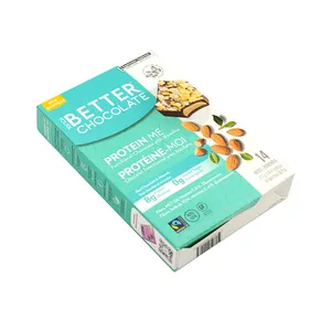 Оптовая продажа пищевой картонной бумаги Шоколадный Бар Упаковка пищевая упаковка конфеты шоколадная бумажная коробка