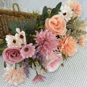 Ramo de Flores Artificiales de Hortensias y Rosas en Colores Otoñales, Hecho a Mano e Impermeable, para Decoración de Bodas y Hogar - Product Image 2