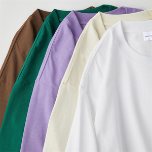 OEM T-shirt épais en vrac surdimensionné Impression du logo personnalisé T-shirt uni à manches courtes en coton vierge grande taille T-shirts pour hommes - Product Image 1