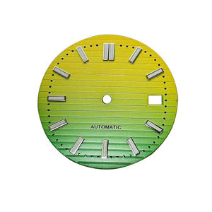 Esfera de reloj de acero inoxidable de 30,5 mm con iluminación verde, compatible con el movimiento NH35/36 - Product Image 1