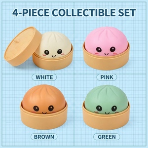 Juguete antiestrés de pan de 8.5 pulgadas, serie de juguetes de pan suave con expresiones realistas de colores y <span class=keywords><strong>olla</strong></span> de vapor, de rebote lento - Product Image 2