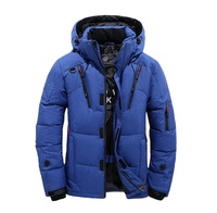 Manteau chaud à capuche pour homme, veste décontractée de haute qualité, parka thermique d'hiver, veste rembourrée de duvet blanc pour homme, sans MOQ