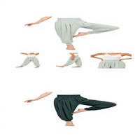 Pantalon de yoga ample et décontracté pour femme, taille haute, sans coutures, élastique, respirant et à séchage rapide