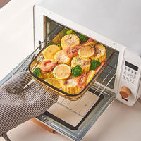 Hxglass bol de repas en verre borosilicaté haute conception de points de vague en verre ambré jetable pour riz salade de fruits bols de plaque de poisson